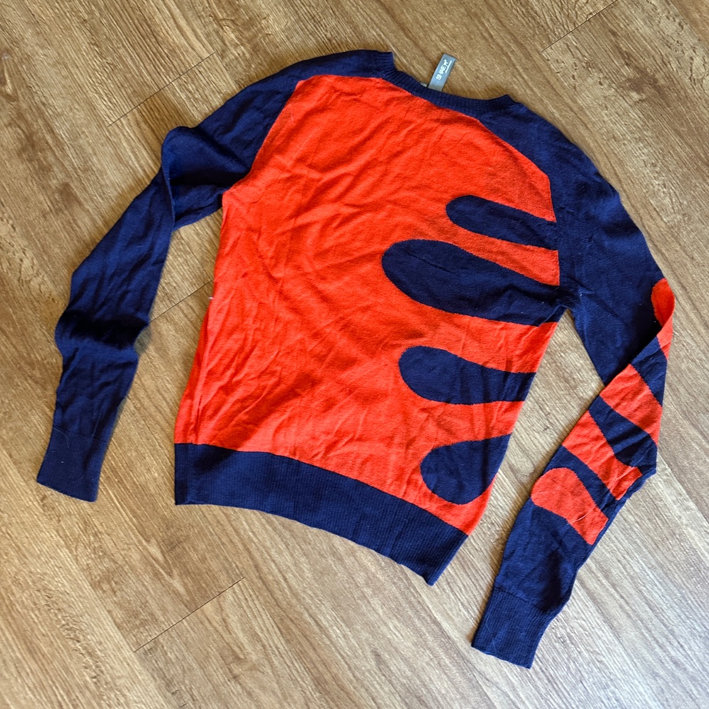 SI-IAE (Anthropologie) abstract asymmetrical 100% cashmere sweater - Picture 4 of 5